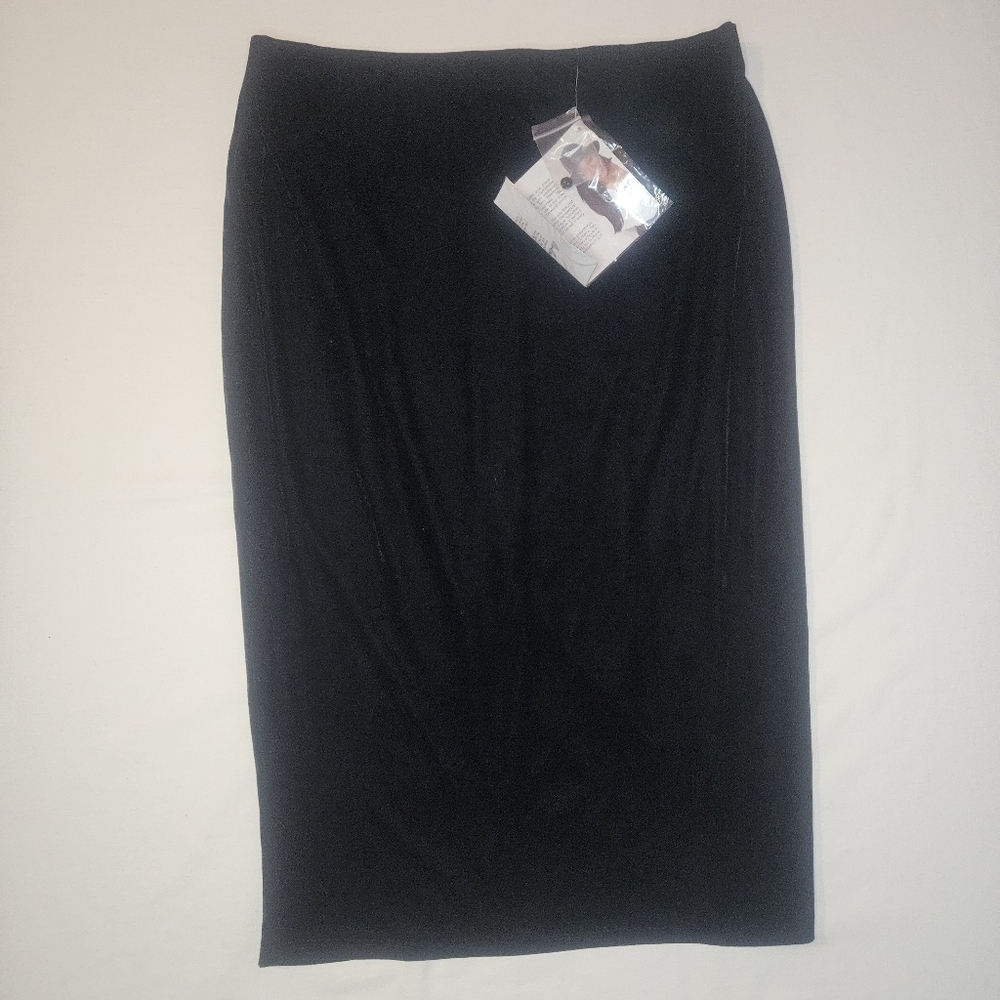 Serena Williams Black Velvet Pencil Skirt Sz L